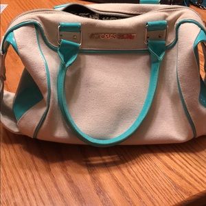Victoria Secrets Canvas and teal purse